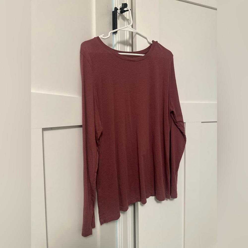 Ava & Viv Red Long Sleeve Relaxed Blouse - Picture 3 of 4
